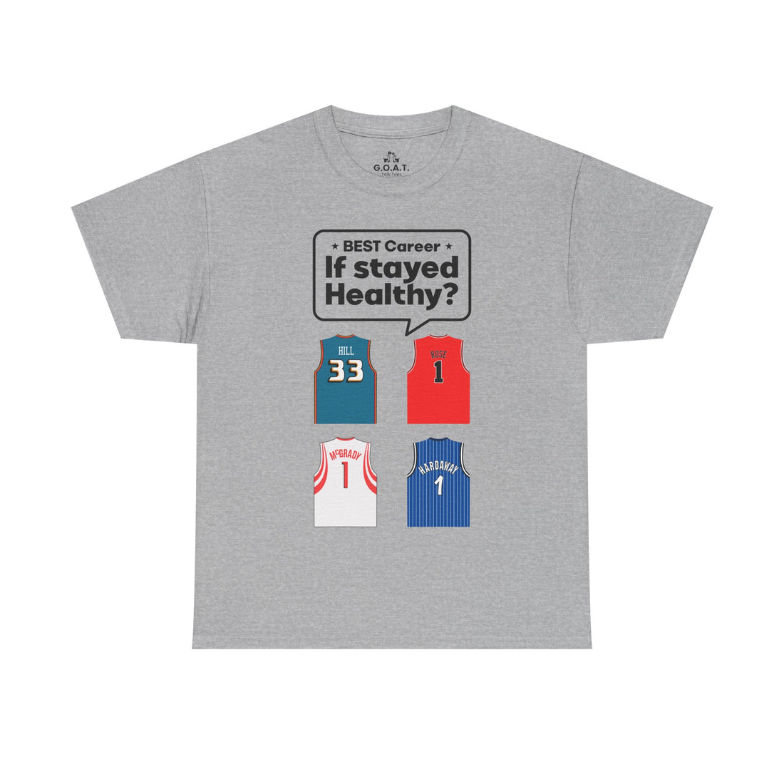 🏀 Best Career If Stayed Healthy? Basketball Debate T-Shirt | G.O.A.T. Talk Tees