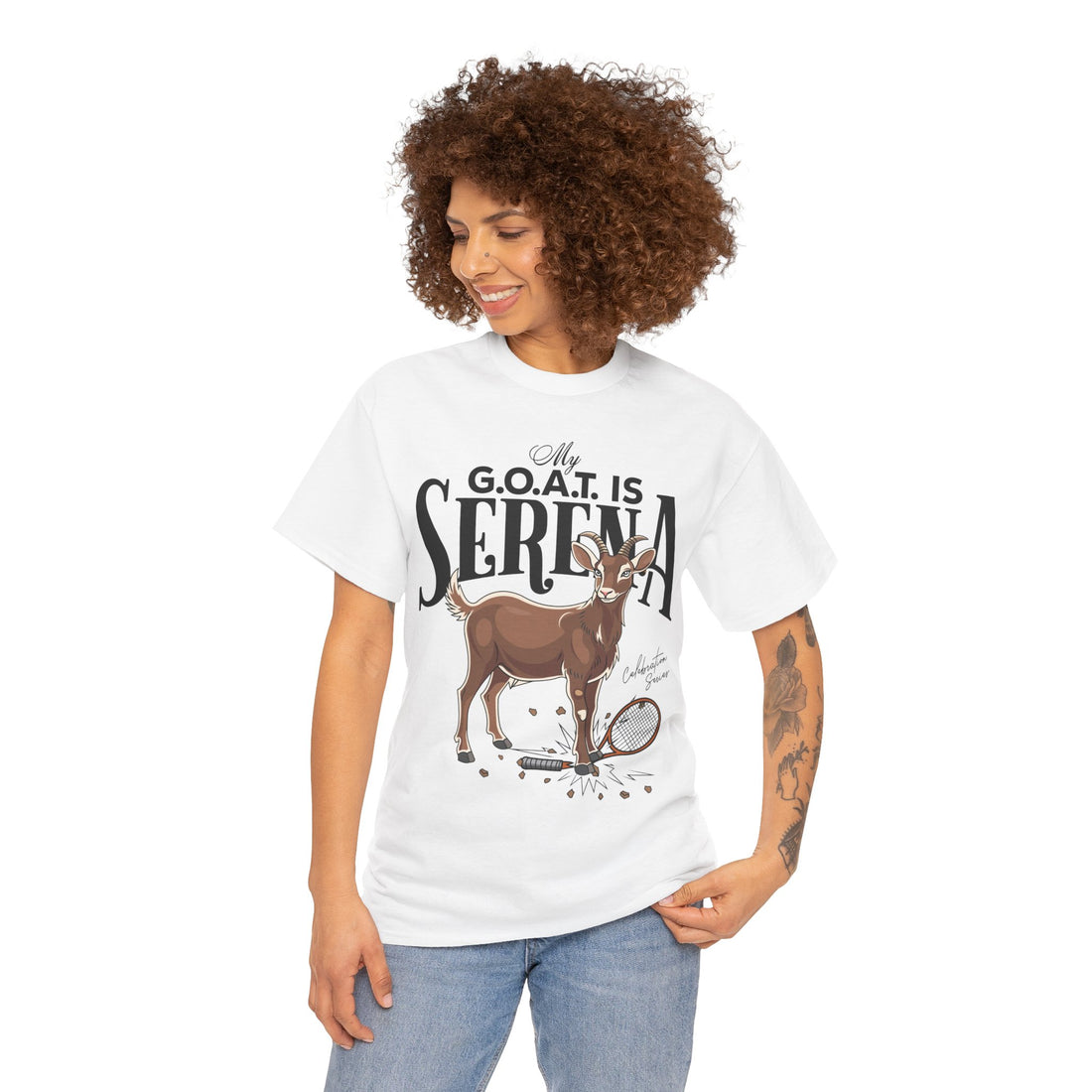 🐐🎾 My G.O.A.T. is Serena – Celebration Series Tee