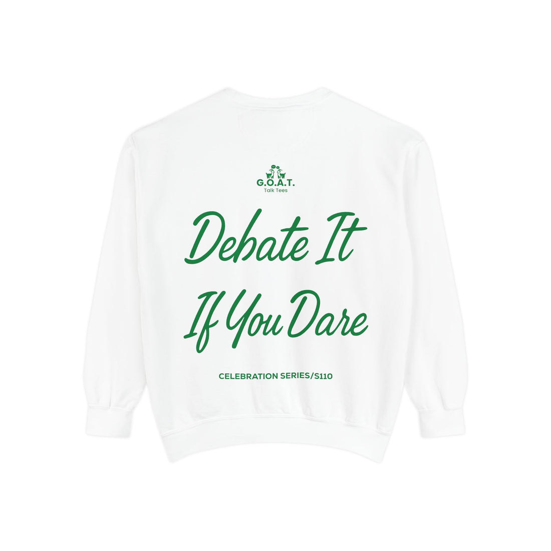 🐐 🏀 My G.O.A.T. Is Larry Bird Sweatshirt – G.O.A.T. Talk Tees Celebration Series | Larry Legend Basketball Crewneck