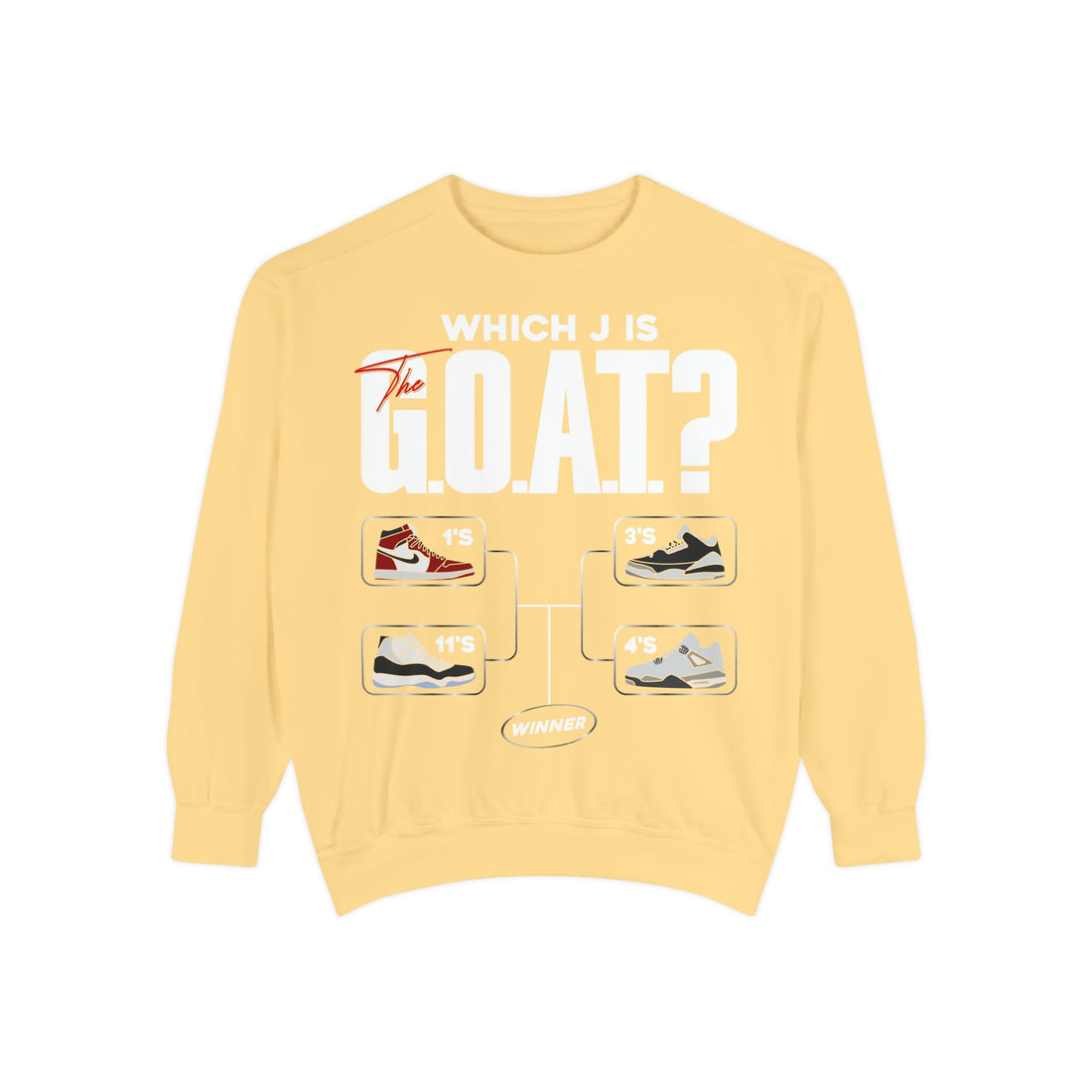 👟 Which J is the G.O.A.T.? – Jordan Sneaker Bracket Crewneck