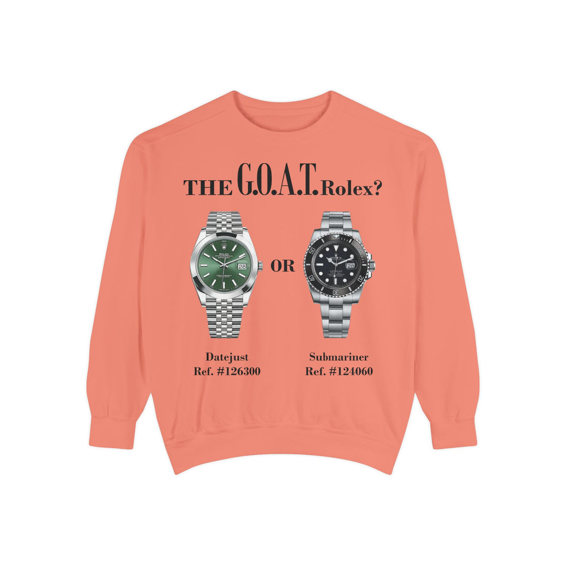 ⌚The G.O.A.T. Rolex Debate Sweatshirt | Datejust vs Submariner Watch Crewneck