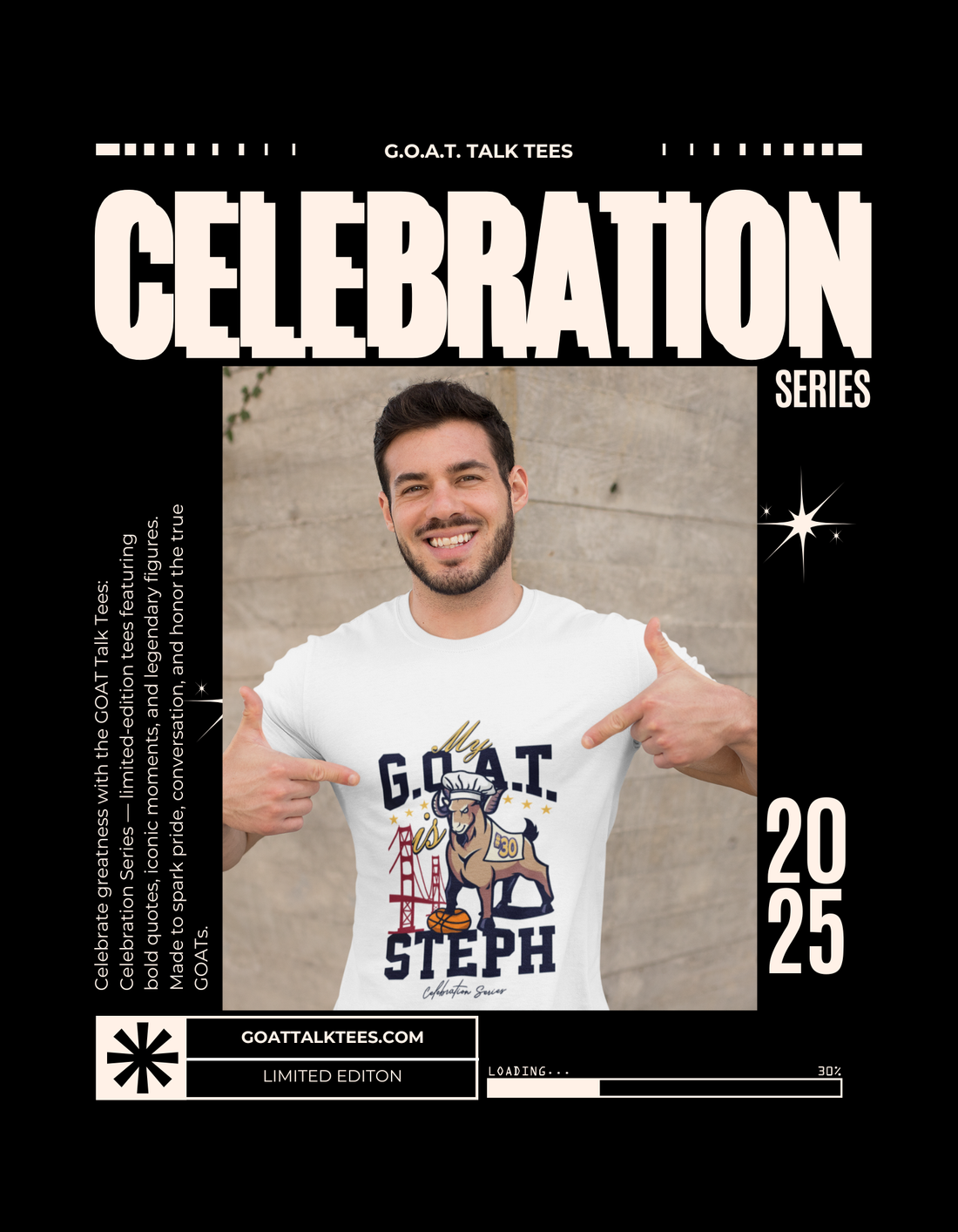 🐐🏀 My G.O.A.T. is Steph T-Shirt | Celebration Series Basketball Tee