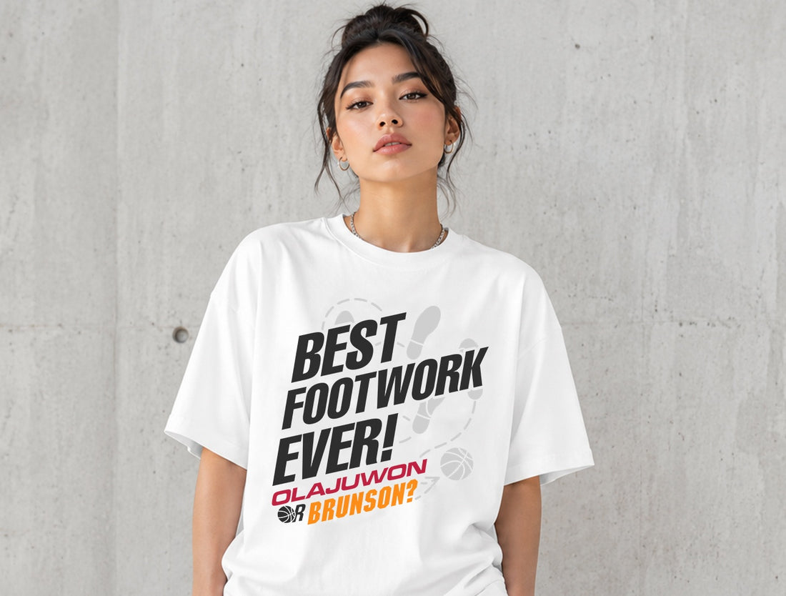 🏀🕺 Best Footwork Ever! Olajuwon or Brunson? | G.O.A.T. Talk Tees Debate T-Shirt