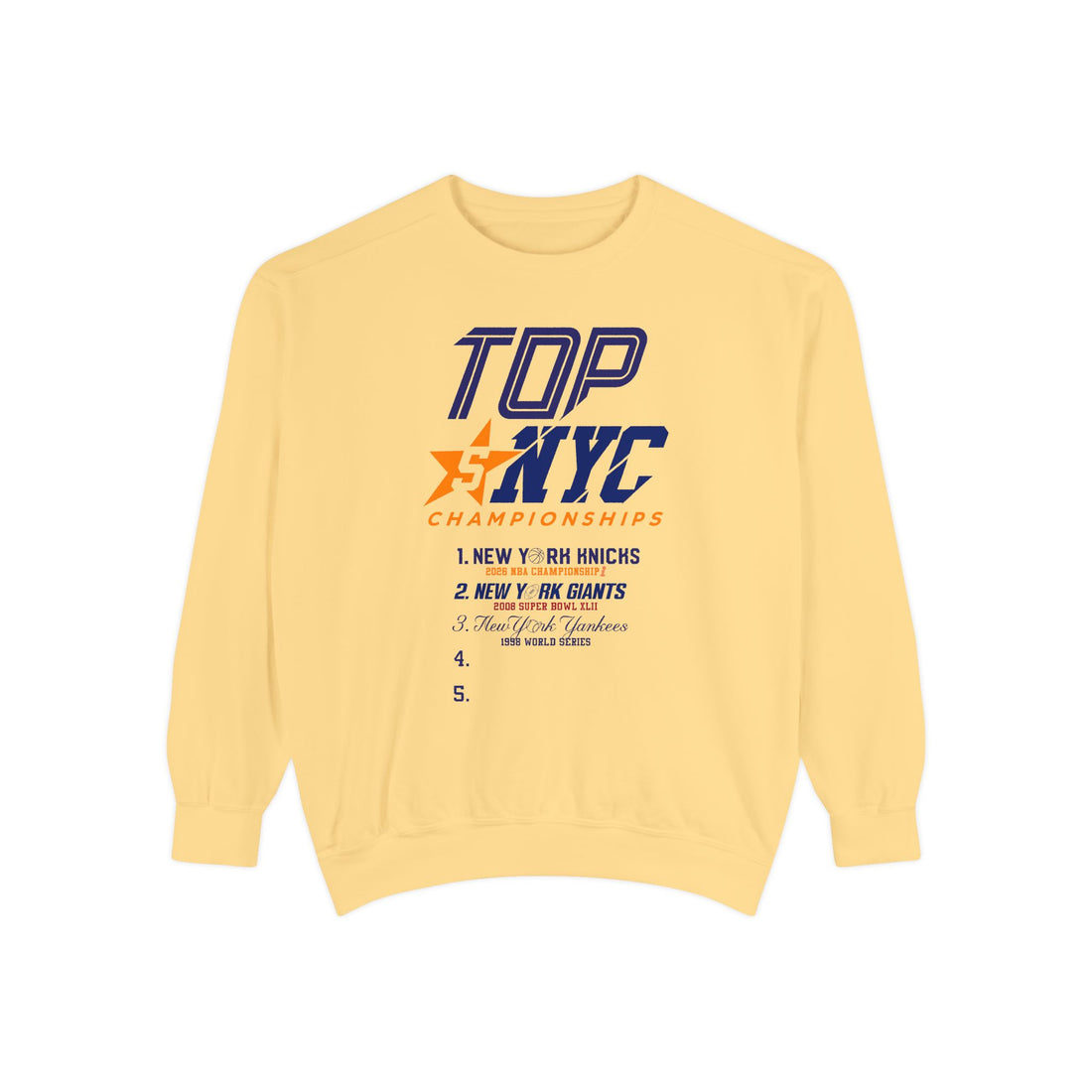 🗽 TOP 5 NYC Championships 🏆 | New York Sports Debate Sweatshirt | Goat Talk Tees 🐐