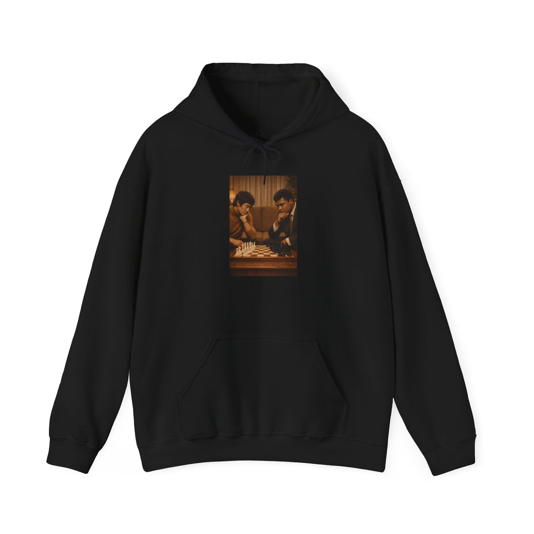 Legends Face Off Vintage Hoodie – Iconic Chess Players Graphic Pullover