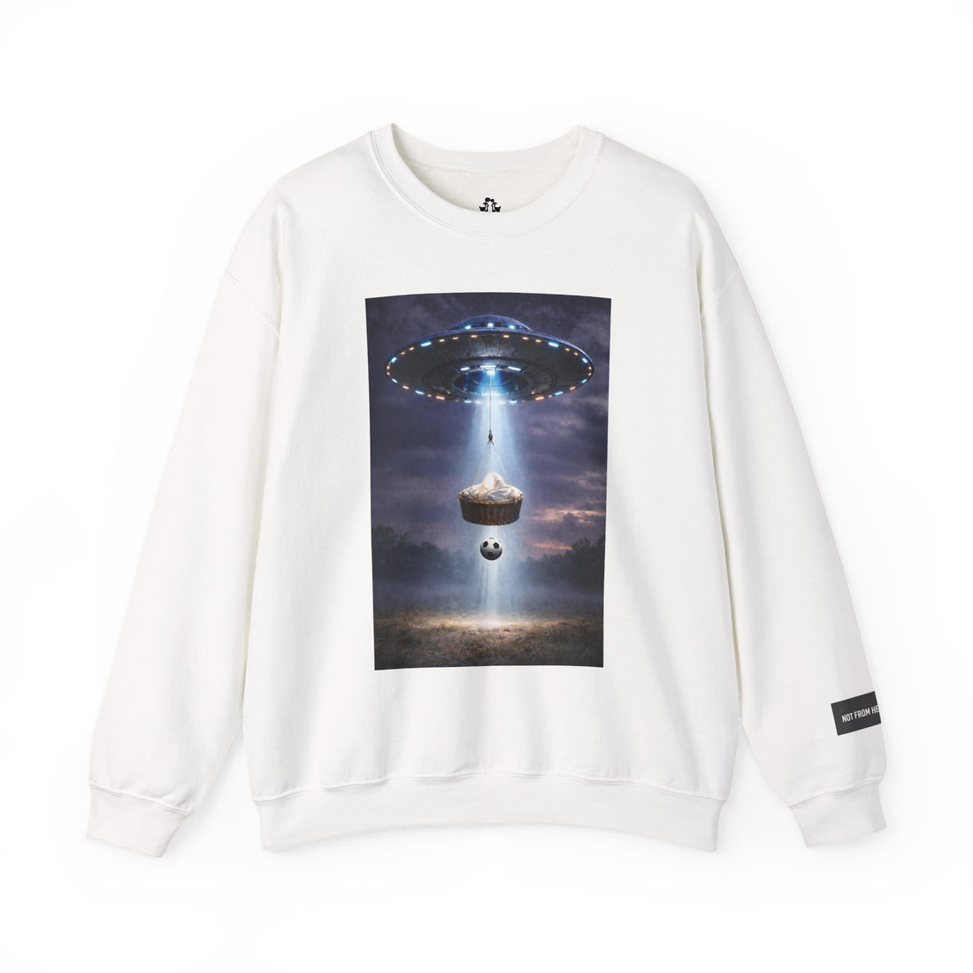 #10 ⚽ 🐐 🛸 - Not From Here Series – Incoming Transmission Sweatshirt | G.O.A.T. Talk Tees